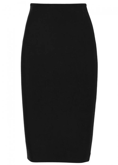 Shop Roland Mouret May Black Stretch-knit Pencil Skirt