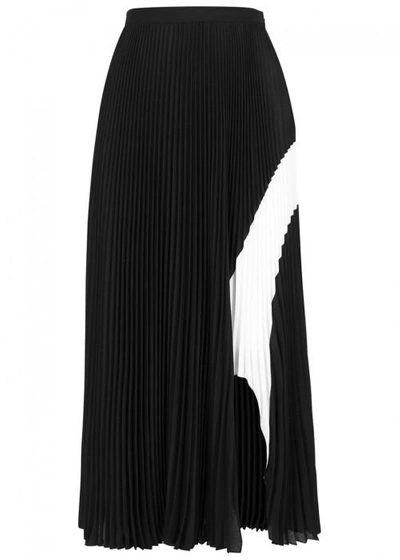Shop Proenza Schouler Monochrome Pleated Midi Skirt In Black