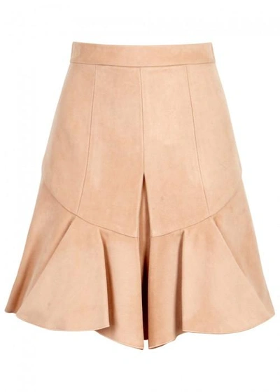 Shop Isabel Marant Parma Pleated Moleskin Skirt In Pink