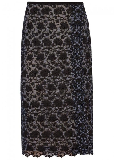 Shop Erdem Sarah Guipure Lace Pencil Skirt In Black