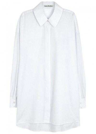 Shop Acne Studios Britta Striped Cotton Shirt In Blue