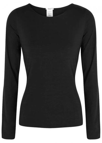 Shop Wolford Pure Black Jersey Top
