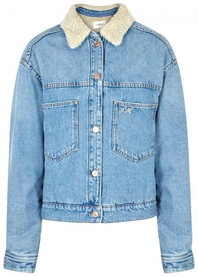 Shop Isabel Marant Étoile Cassey Embroidered Denim Jacket