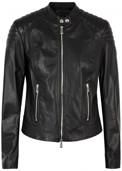 Shop Belstaff Mollison Black Leather Jacket