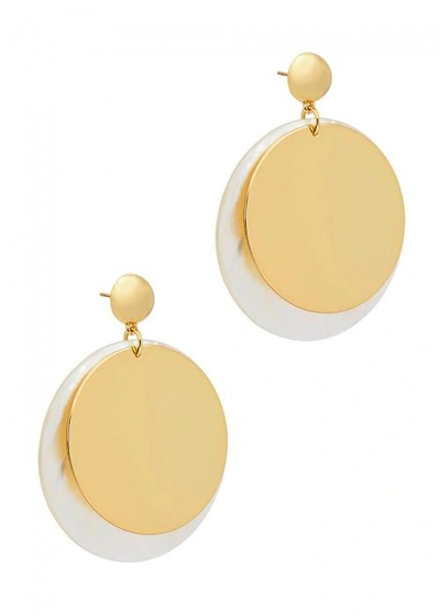 Shop Elizabeth And James Goldie 23ct Gold-plated Earrings