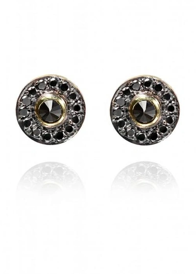 Shop Ara Vartanian Black Diamonds Round Earrings