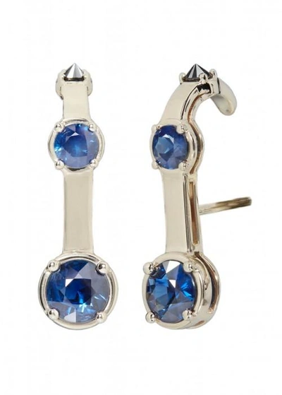 Shop Ara Vartanian Sapphire And Diamonds Earrings