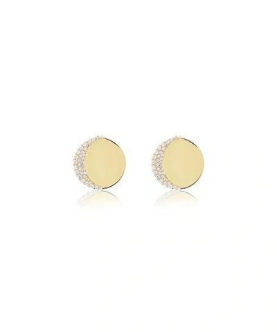 Shop Edge Of Ember Moon Disc Gold Studs