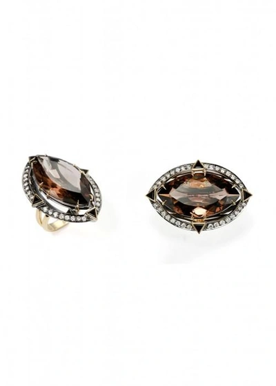Shop Ara Vartanian Diamonds And Quartz Ring