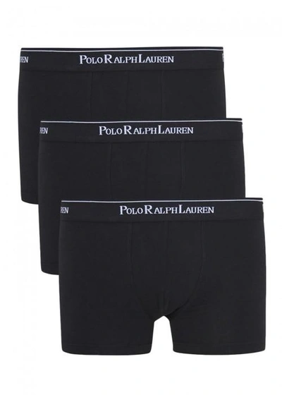 Shop Polo Ralph Lauren Black Boxer Briefs - Set Of Three