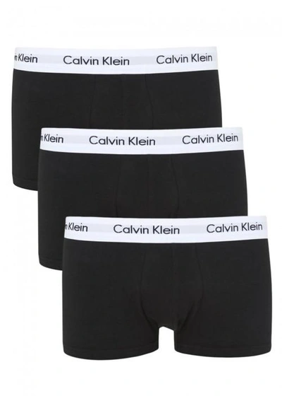Shop Calvin Klein Black Stretch Cotton Trunks