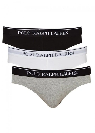 Shop Polo Ralph Lauren Stretch Cotton Briefs In Multicoloured