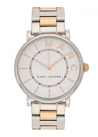 Shop Marc Jacobs The Roxy Two-tone Watch In Silver