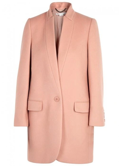Shop Stella Mccartney Bryce Blush Wool Blend Coat In Light Pink