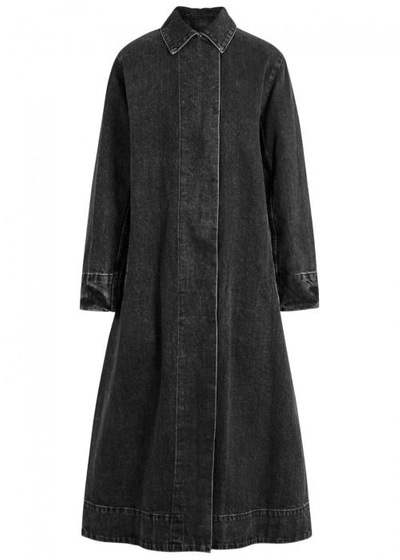 Shop The Row Luster Selvedge Denim Coat In Anthracite