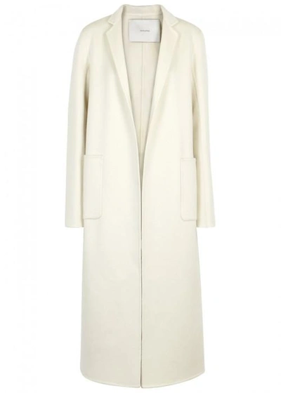 Shop Adam Lippes Ivory Cashmere And Wool Blend Coat