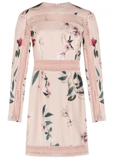 Shop Keepsake Do It Right Floral-print Mini Dress In Pink