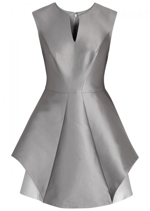 structured satin dress