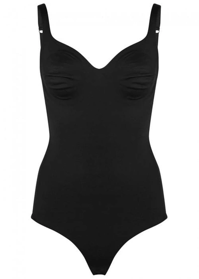 Shop Wolford Mat De Luxe Black Forming Bodysuit