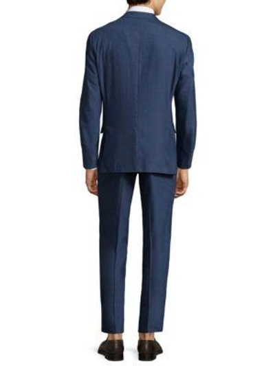 Shop Corneliani Regular-fit Classic Wool Suit In Blue