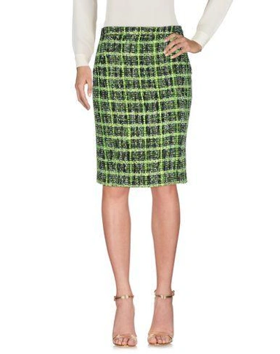 Shop Moschino Cheap And Chic Knee Length Skirts In Acid Green