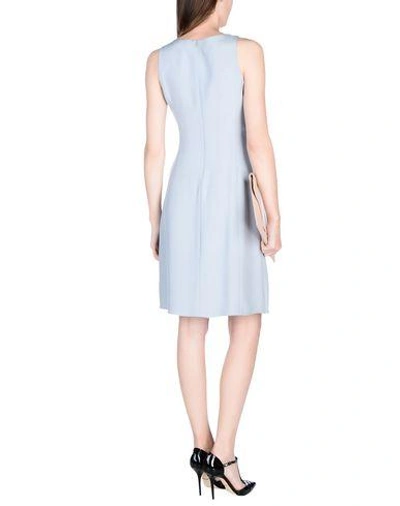 Shop Armani Collezioni Midi Dresses In Sky Blue