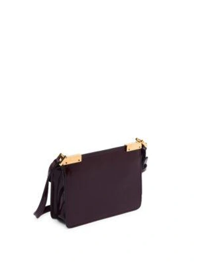 Shop Marni Micro Leather Trunk Crossbody In Wine