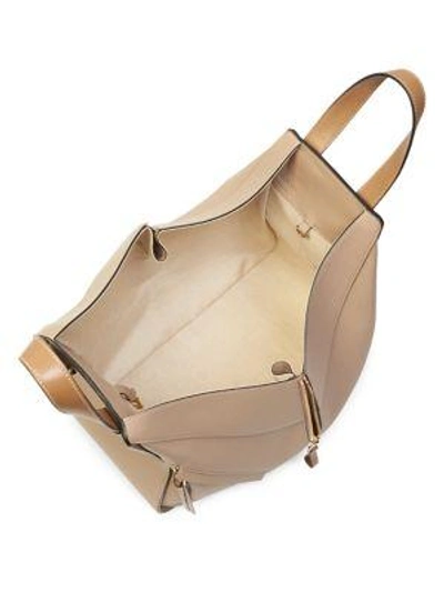 Shop Loewe Small Hammock Leather Bag In Sand