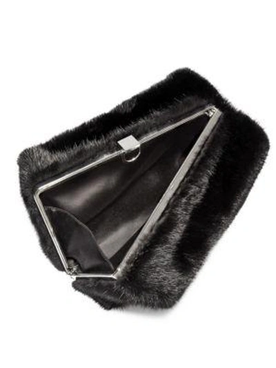 Shop Proenza Schouler Asymmetrical Frame Mink Clutch In Black