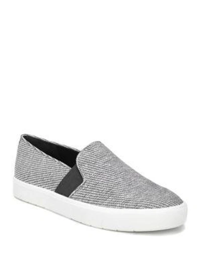 Shop Vince Blair Woven Slip-on Trainers In Coast White