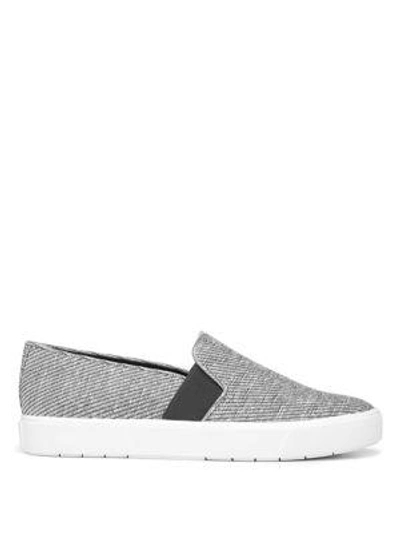 Shop Vince Blair Woven Slip-on Sneakers In Coast White