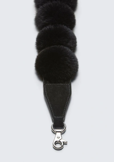 Shop Alexander Wang Fur Cage Shoulder Strap In Black
