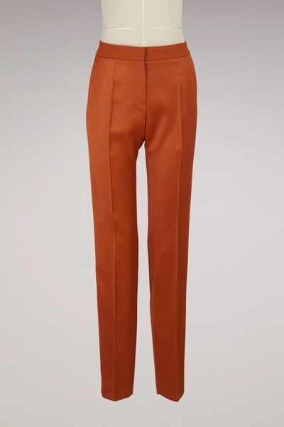 Shop Pallas Satin Straight Pants In Copper