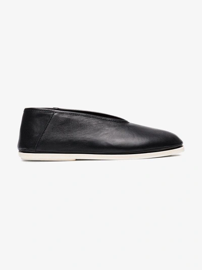 Shop Proenza Schouler Leather Slip-ons In Black