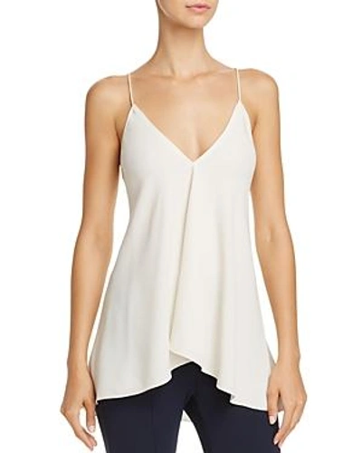 Shop Theory Kensington Draped Camisole In Warm Ivory
