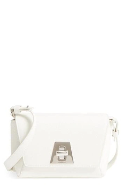 Shop Akris Little Anouk Calfskin Crossbody Bag - White