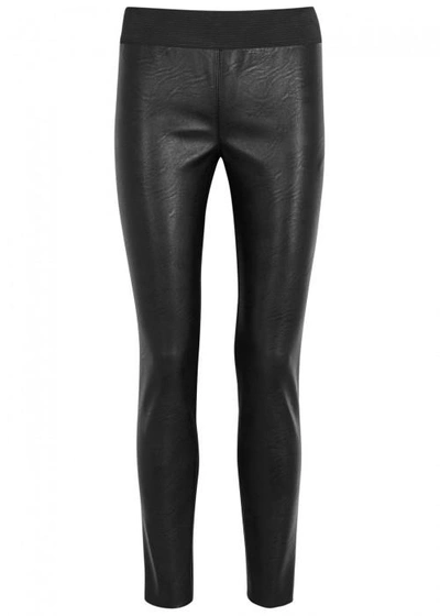 Shop Stella Mccartney Darcelle Faux Leather And Jersey Trousers In Black