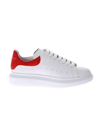 Shop Alexander Mcqueen Suede And Leather Sneakers In White