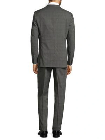 Shop Brioni Men's Regular-fit Plaid Wool Suit In Grey Beige