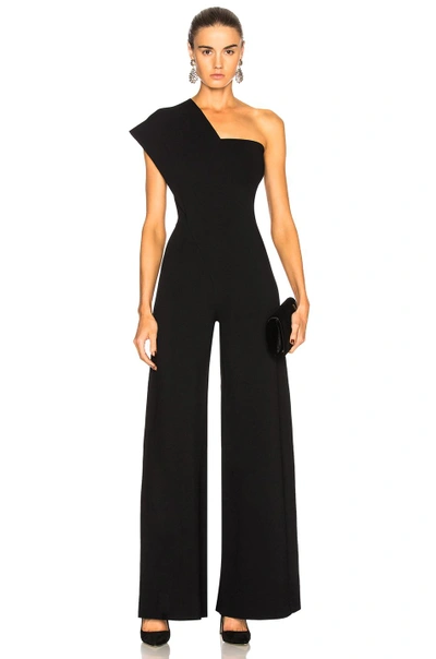 Shop Stella Mccartney One Shoulder Jumpsuit In Black