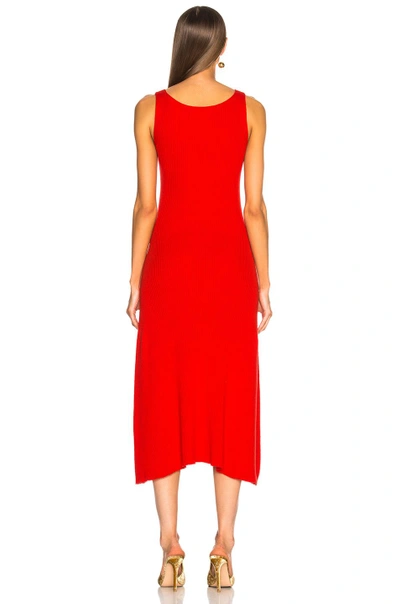 Shop Mara Hoffman Vita Knit Dress In Red