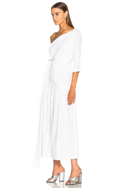 Shop Mara Hoffman One Shoulder Dress In White