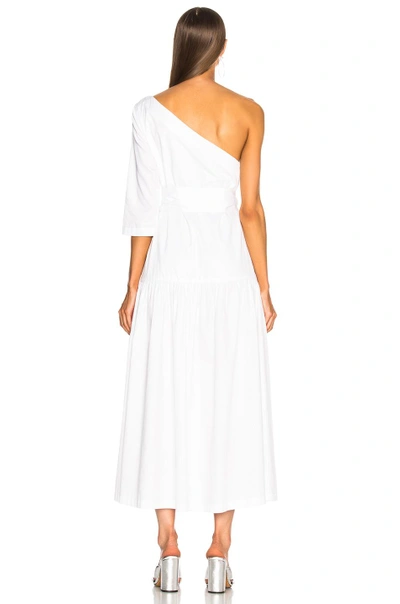 Shop Mara Hoffman One Shoulder Dress In White