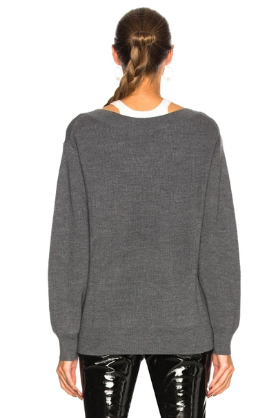 Shop Alexander Wang T T By Alexander Wang Bi-layer Tank Sweater In Gray