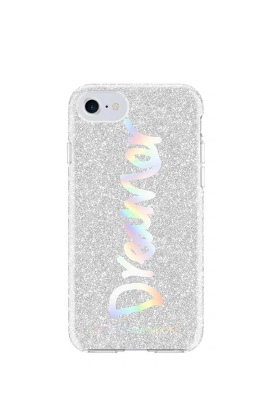Shop Rebecca Minkoff Dreamer Silver Glitter Case For Iphone 8 & Iphone 7 In Multi Glitter