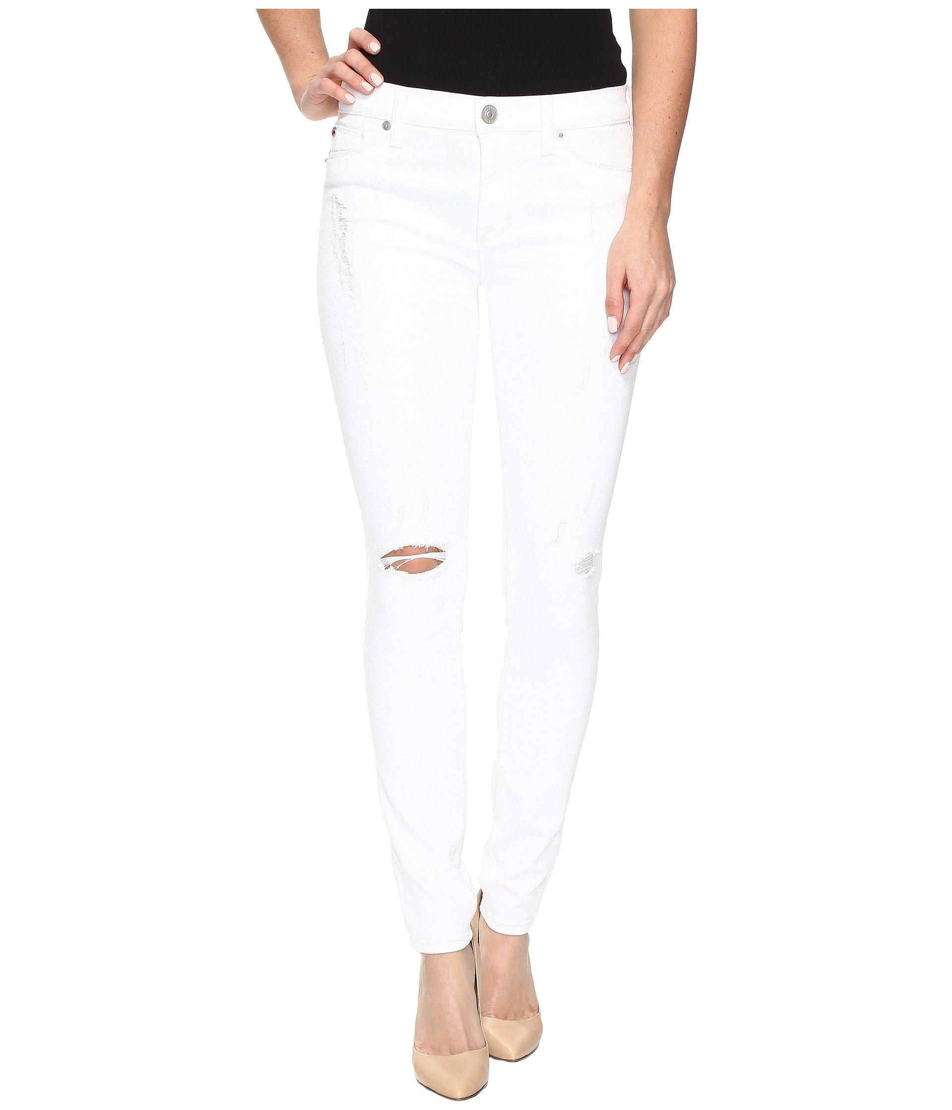 hudson nico midrise super skinny white