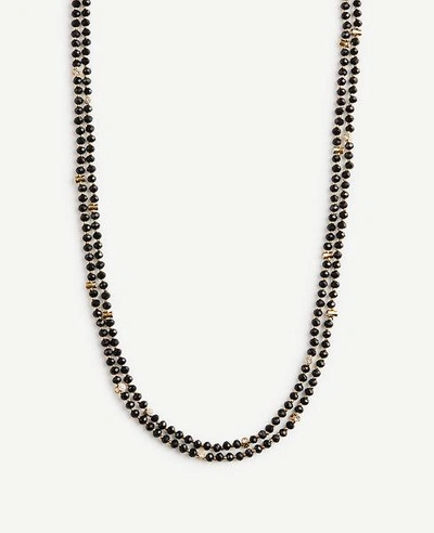 Shop Ann Taylor Beaded Layering Necklace In Black