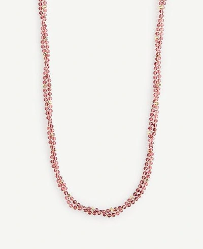Shop Ann Taylor Beaded Layering Necklace In Scarlet Lily
