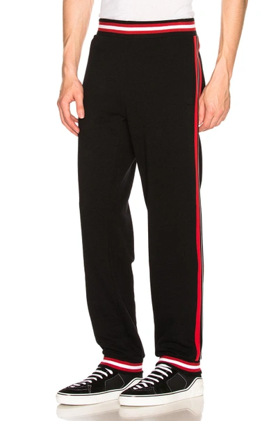 Shop Givenchy Stripe Sweatpants In Black