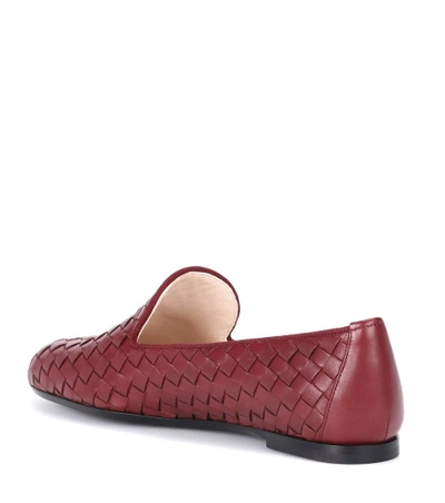 Shop Bottega Veneta Intrecciato Leather Loafers